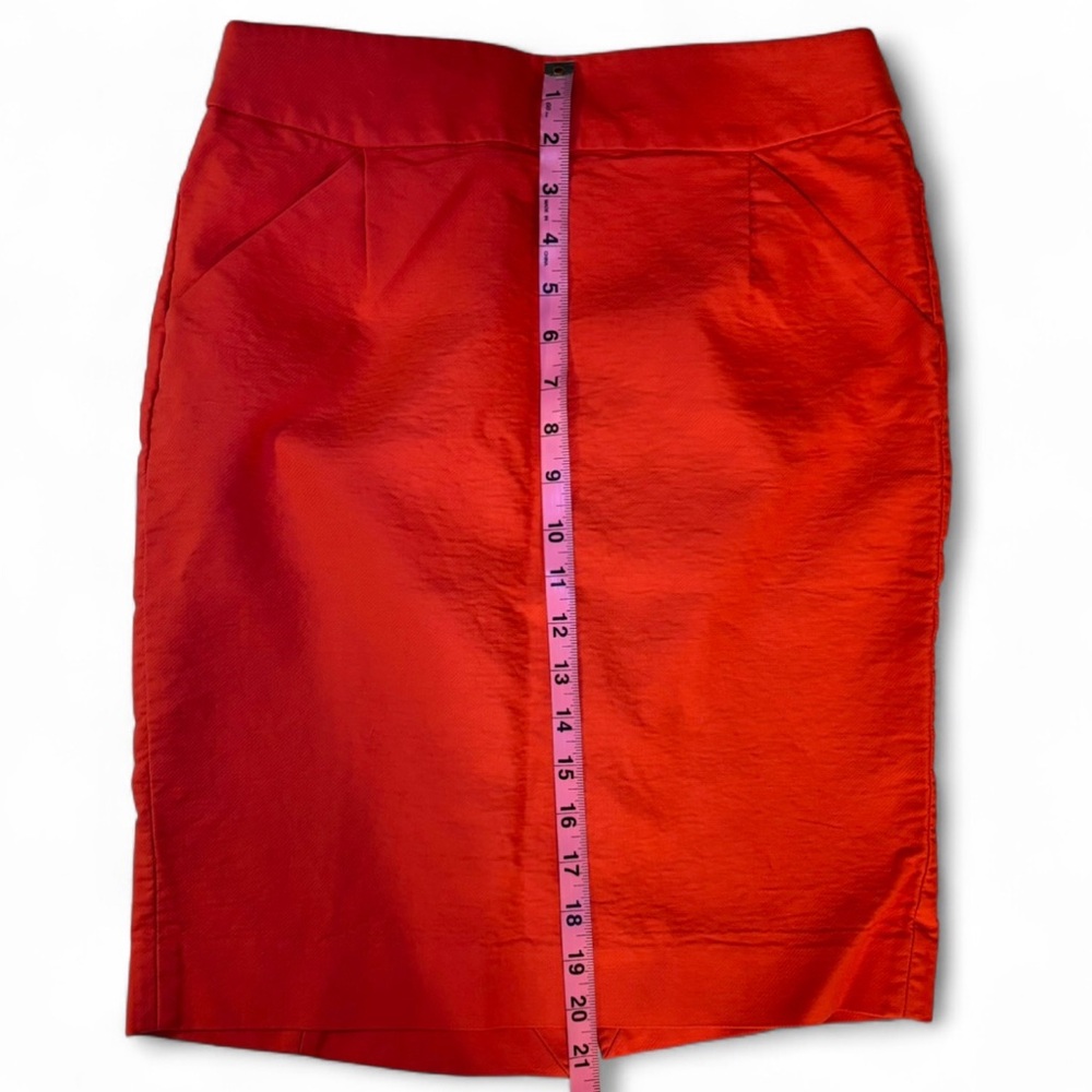 J. Crew Size 4 Salmon Pencil Skirt 100% Cotton - Picture 8 of 8